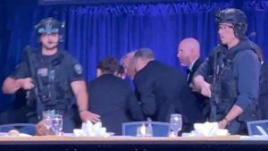 JUST IN: Trump Rushed Off Stage as Armed Man Attacks White House Event (Video)